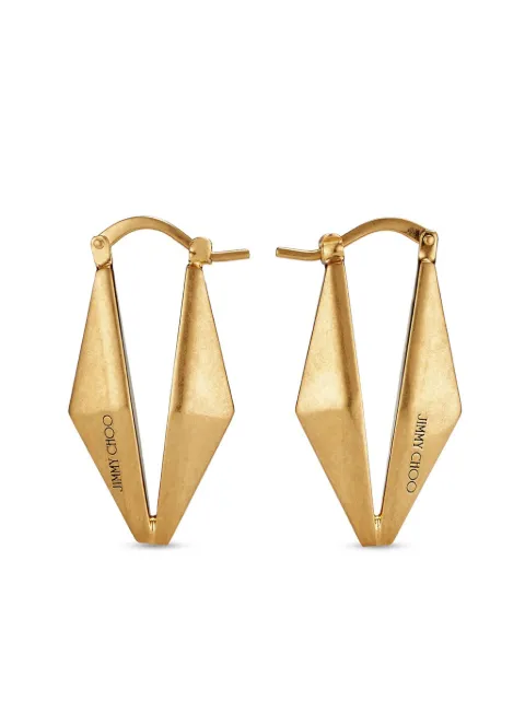 Jimmy Choo engraved-logo earrings Gold DIAMONDCHNEARRINGMFQ