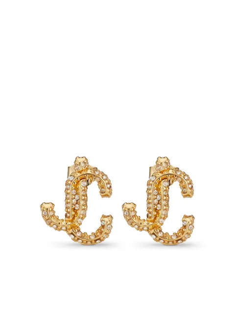 Jimmy Choo JC crystal-embellished stud earrings Gold JCSTUDSMJIGOLD