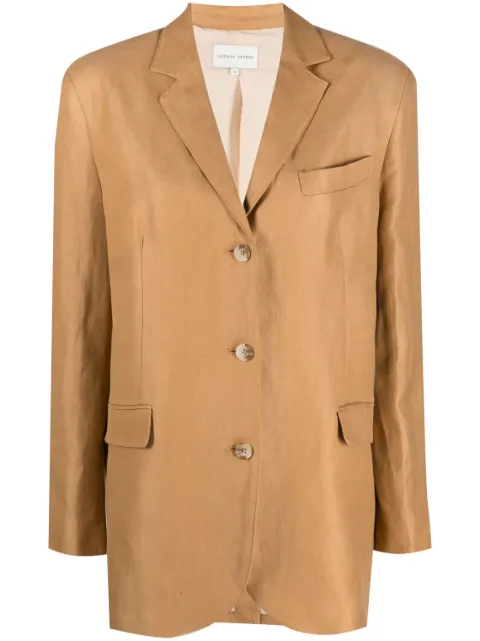LouLou de Saison single-breasted long-sleeved blazer Brown SORE