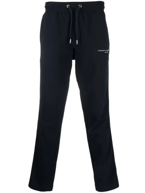 Tommy Hilfiger logo-print cotton track pants Blue MW0MW30030