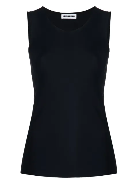 Jil Sander sleeveless stretch tank top Black J01NC0016J70026