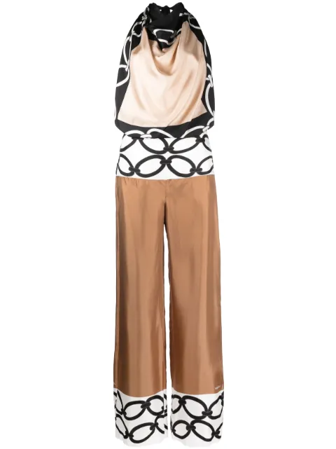 Valentino Garavani Chain 1967 Foulard silk jumpsuit Neutrals BVE2F07SY