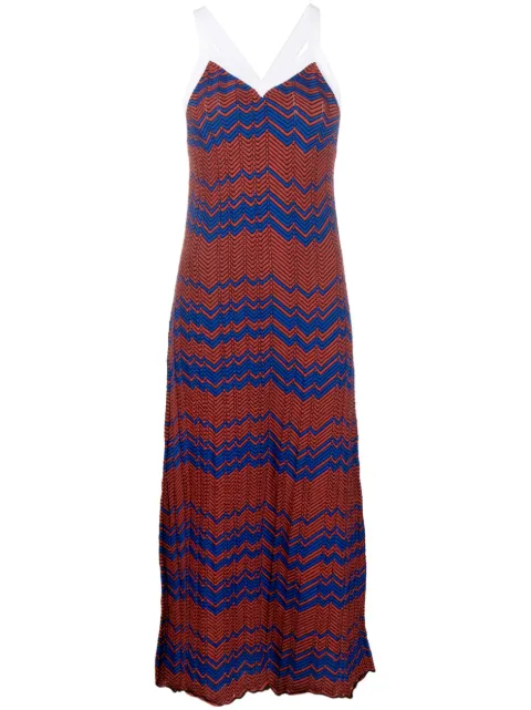 Wales Bonner fully-pleated knitted dress Red WS23KN40KN105030