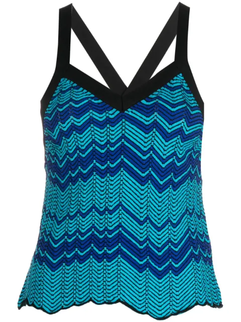 Wales Bonner fully-pleated knitted top Blue WS23KN45KN10750