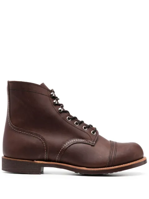 Red Wing Shoes Iron Ranger leather ankle boots Brown 8111