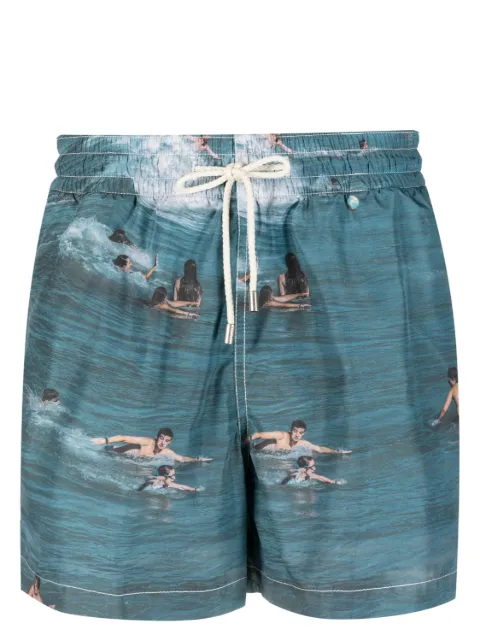 Arrels Barcelona x Yosigo Olas swim shorts Blue OLAS
