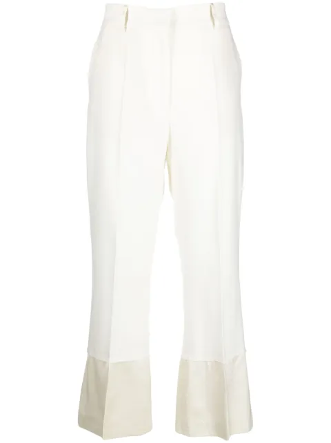 Wales Bonner Harmony straight-leg wool trousers White WS23TR06WO02