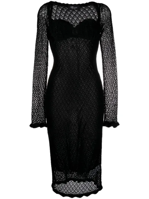 Blumarine floral-appliqué knitted top Black P344A025AA