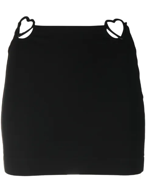 Nensi Dojaka heart cut-out detail miniskirt Black SKT020