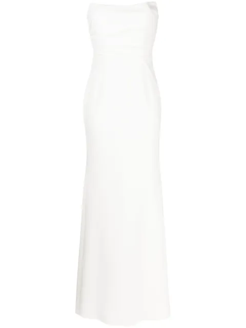 Rachel Gilbert Arlo strapless flared gown White 23FRG61523IVY