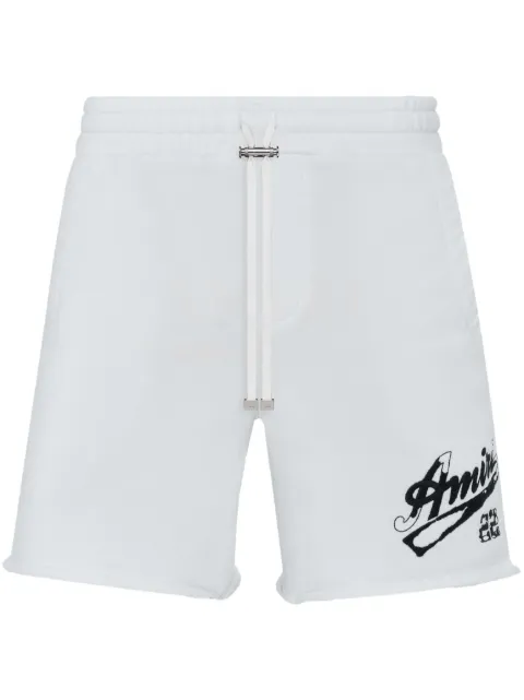 AMIRI embroidered-logo cotton shorts White SS23MJG008100