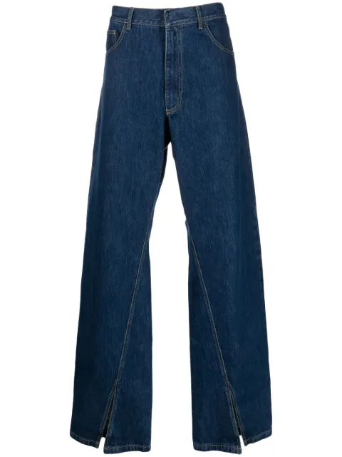 Bianca Saunders wide-leg denim trousers Blue 307