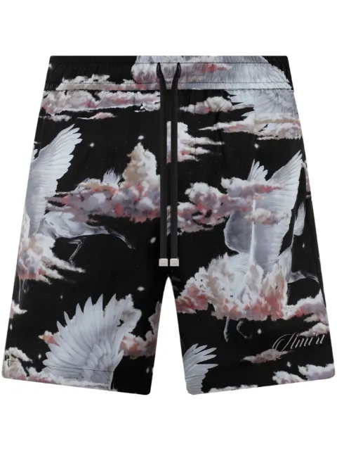 AMIRI graphic-print pyjama shorts Black SS23MPB016001