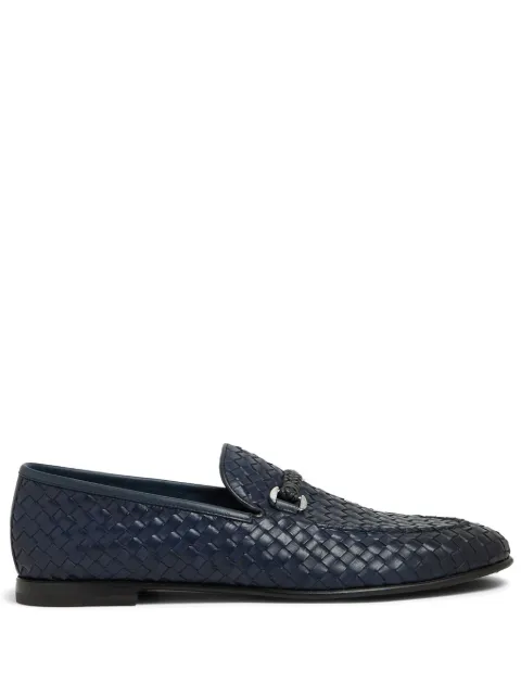 Barrett interwoven leather loafers Blue 231U0391