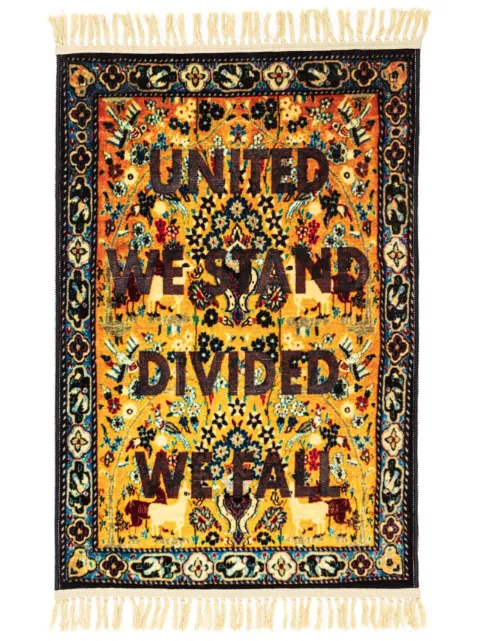 Seletti Burnt United mix-print carpet Yellow 18232