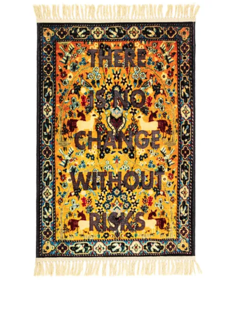 Seletti Change fringed carpet Yellow 18233