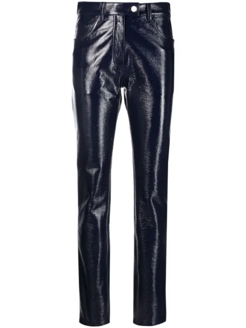 Courrèges straight-leg vinyl trousers Blue 123CPA013VY0014