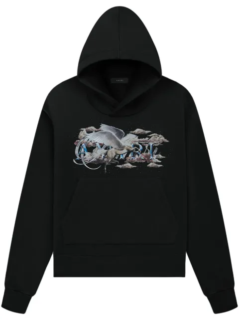 AMIRI graphic print hoodie Black SS23MJG017001