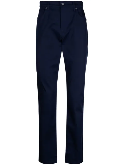 Moschino front-fastening straight-leg trousers Blue A03302021