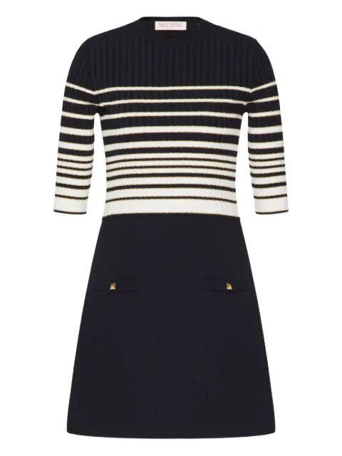 Valentino Garavani striped lurex minidress Blue BKD10Q84C