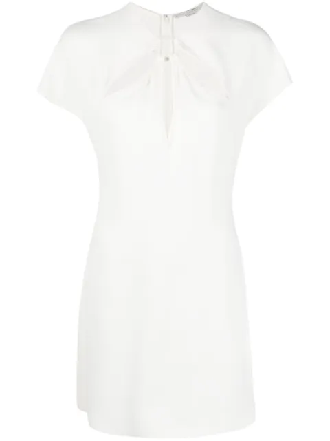 Stella McCartney cut-out short-sleeve minidress Neutrals 6A00923AU354