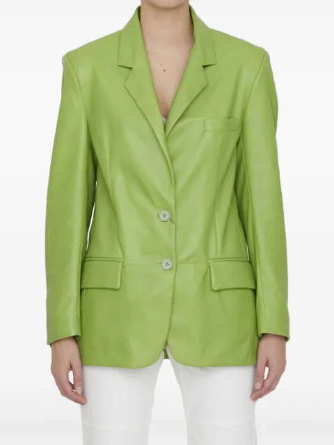 Salvatore Santoro leather blazer Green S23SANTD44060DGLOV