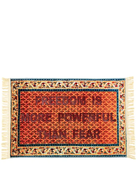 Seletti Burnt Freedom geometric carpet Orange 18230