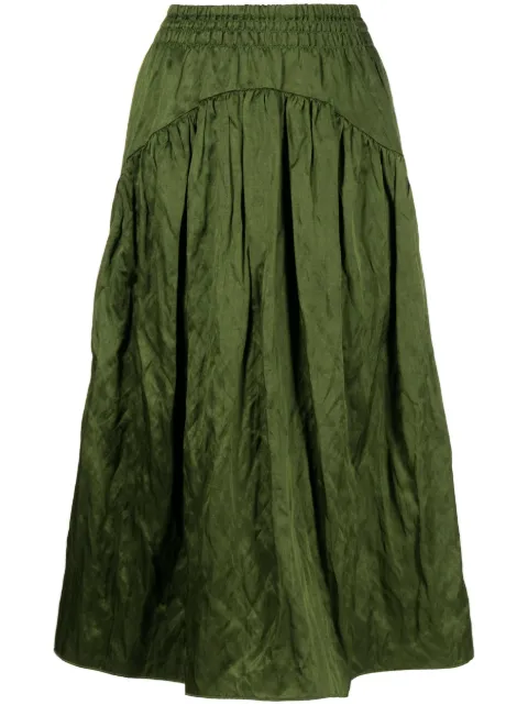 Vince crushed A-line skirt Green V933830829