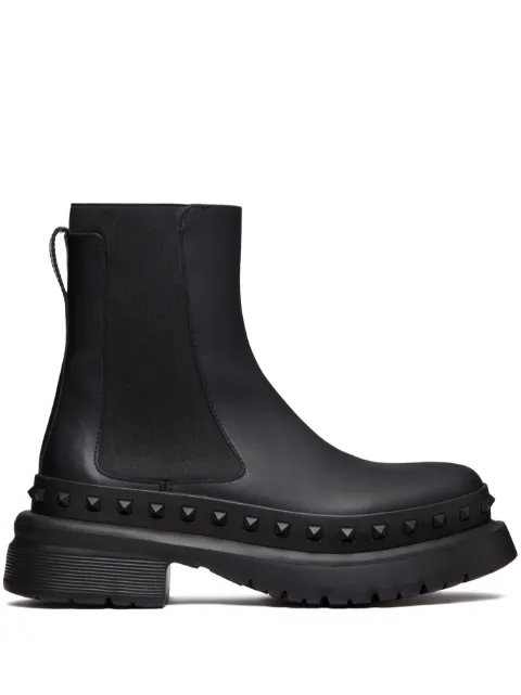 Valentino Garavani M-Way Rockstud leather ankle boots Black YS0H33GZZ