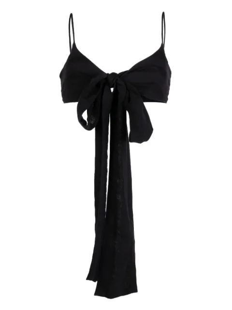 Solid & Striped bow-detail bikini top Black RE232037LIS