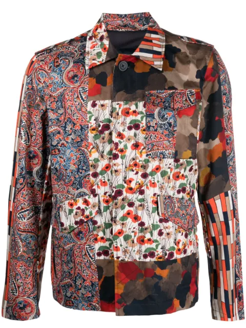 Herno multi-print pattern shirt jacket Blue GI000355U13167P