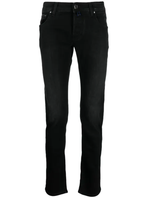 Jacob Cohën contrasting-pocket skinny trousers Black UQE0730S3733465D