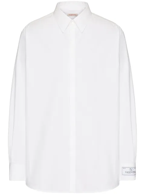 Valentino Garavani long-sleeve cotton shirt White VABR954WW