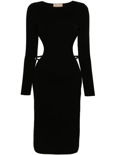 Gucci Crystal G cut-out dress Black 742661XKC92