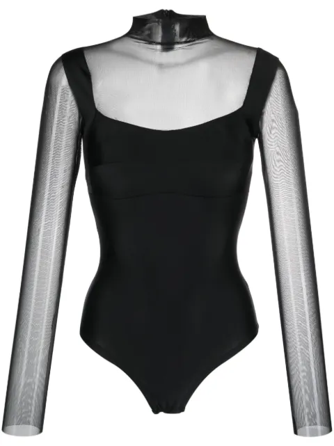 Atu Body Couture semi-sheer bodysuit Black AT23235