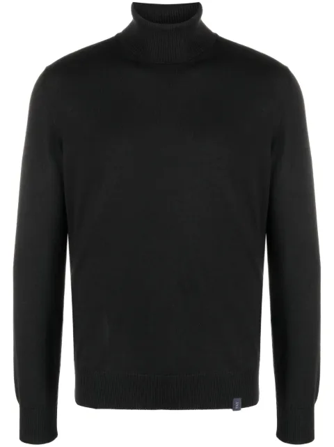 Fay roll-neck virgin wool sweater Black NMMC1472440CQT