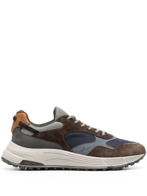 Hogan Hyperlight panelled suede sneakers Brown HXM5630DM90MMH