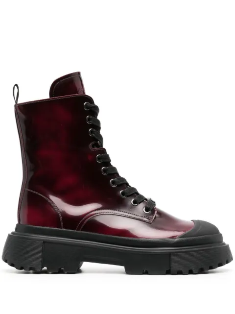 Hogan lace-up combat boots Red HXW6190EO40AKT