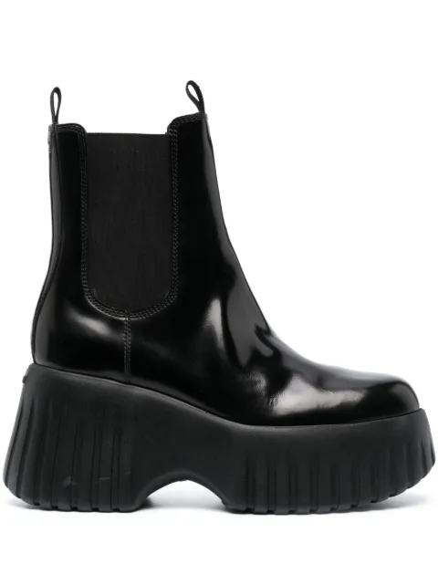 Hogan H-stripes wedge chelsea boots Black HXW6510FD00AKT