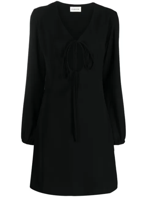 P.A.R.O.S.H. Abito V-neck keyhole dress Black POKERD725216