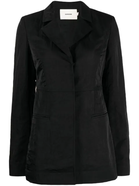 GOODIOUS single-breasted long-sleeve blazer Black GDS23C03