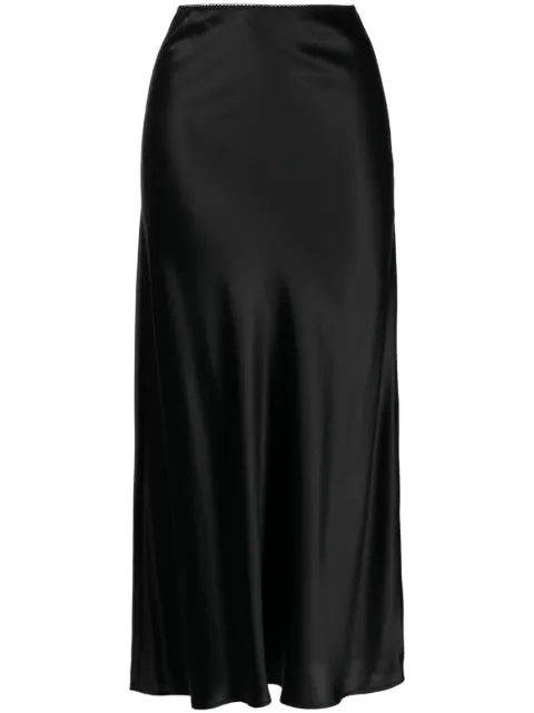 Reformation Layla silk midi skirt Black 1311365BLK