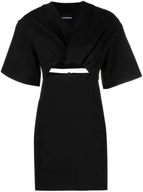 Jacquemus La Robe T-shirt Bahia minidress Black 241DR0882003