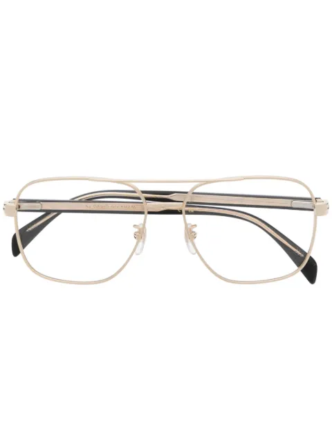 Eyewear by David Beckham pilot-frame glasses Gold DB7103