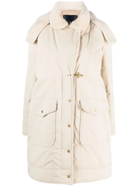 Fay detachable-hood parka coat Neutrals NAW15473600VIR