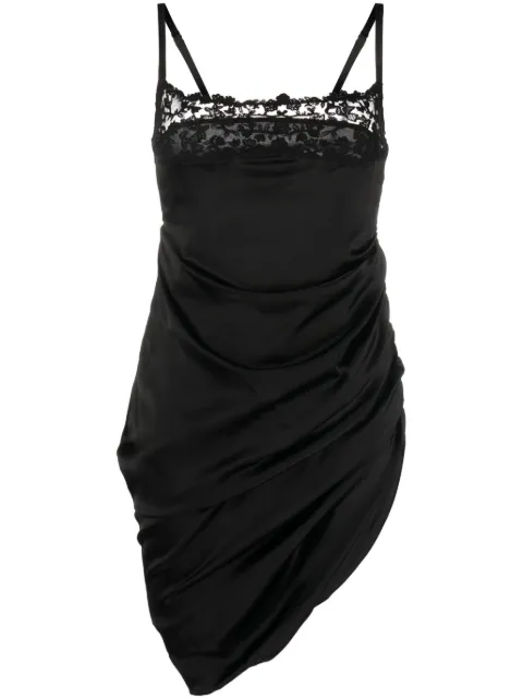 Jacquemus La Saudade Brodée satin minidress Black 233DR0791495990
