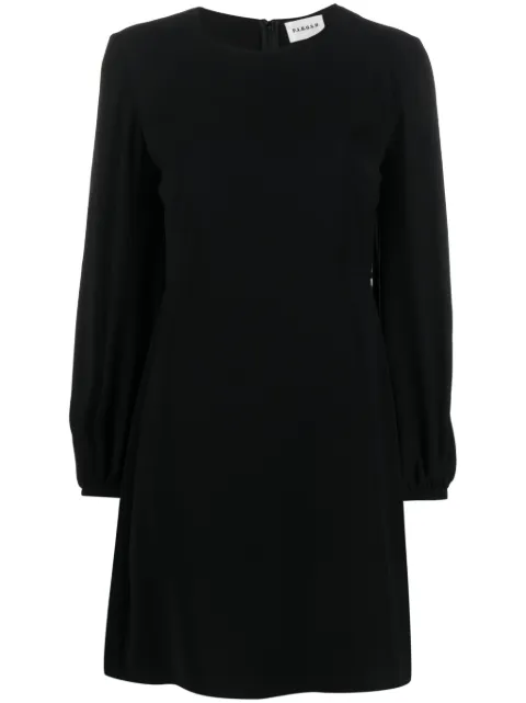 P.A.R.O.S.H. long-sleeved A-line mini dress Black POKERD725213