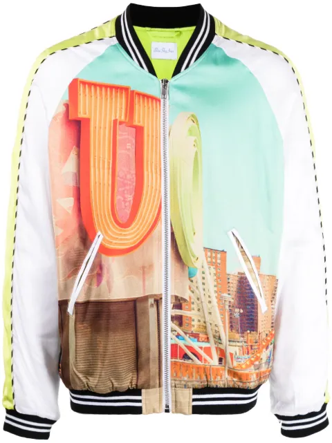 BLUE SKY INN graphic-print bomber jacket Multicolour BS2301JK009