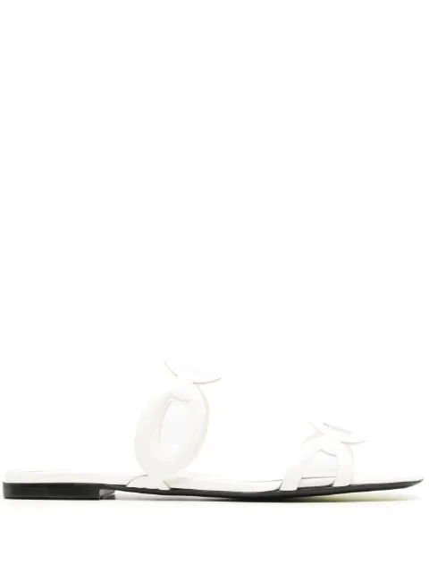 Valentino Garavani Chain 1967 flat slides White WS0GK2LMY