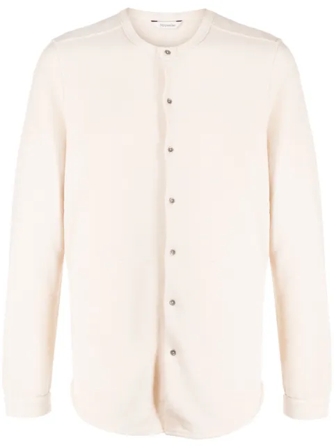 Holzweiler Henley-collar button-down shirt Neutrals 14695